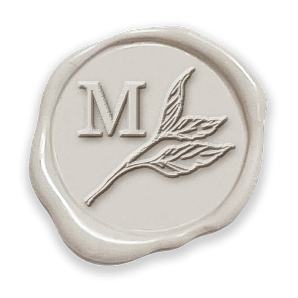 Stem Initial Adhesive Wax Seals #8005 Bundle with Stamp - Nostalgic Impressions