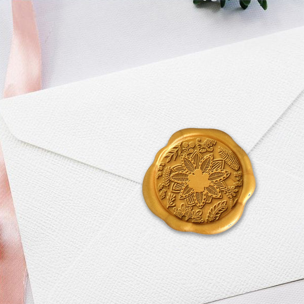 Blooming Hand Pressed Wedding Motif Adhesive Wax Seals #8014 - Nostalgic Impressions
