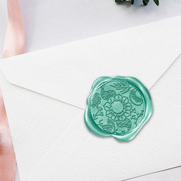 Floralicious Hand Pressed Wedding Motif Adhesive Wax Seals #8017 - Nostalgic Impressions