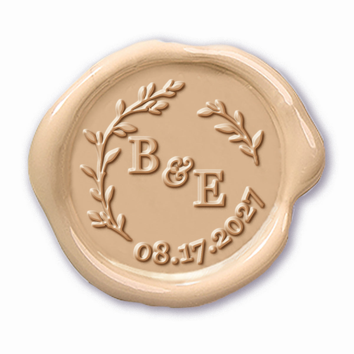 Zola Wedding Monogram Adhesive Wax Seals #8021 Bundle with Stamp