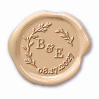 Zola Wedding Monogram Adhesive Wax Seals #8021 Bundle with Stamp