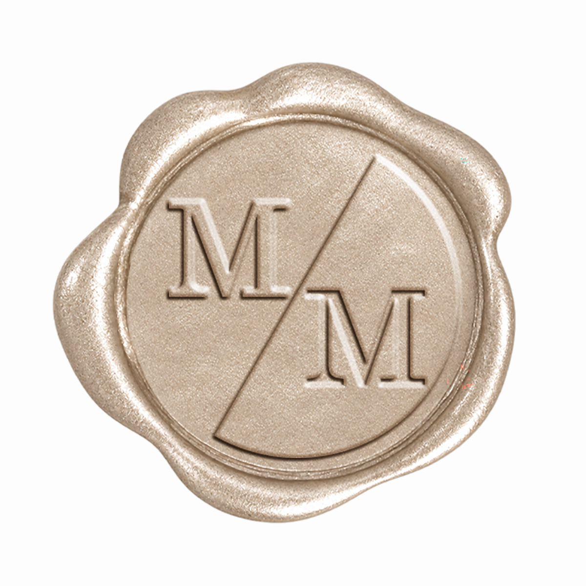 Split Initials Wedding Monogram Adhesive Wax Seals #8029 Bundle with Stamp