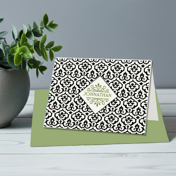 Personalized Name Foil Note Cards with Envelopes by Nostalgic Impressions