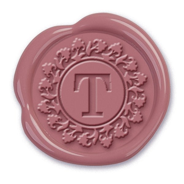 Orbis Single Initial Adhesive Wax Seals #8043 Bundle with Stamp - Nostalgic Impressions