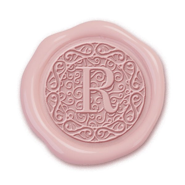 2 - D Heritage Single Initial Adhesive Wax Seals #8050 Bundle with Stamp - Nostalgic Impressions
