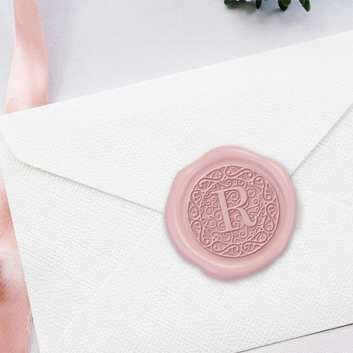 2 - D Heritage Single Initial Adhesive Wax Seals #8050 Bundle with Stamp - Nostalgic Impressions