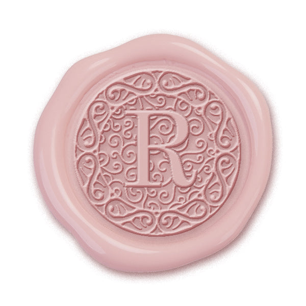 2-D Heritage Single Initial Adhesive Wax Seals