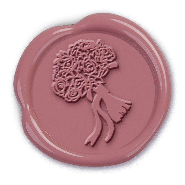 Wedding Bouquet Hand Pressed Wedding Motif Adhesive Wax Seals #8501 - Nostalgic Impressions