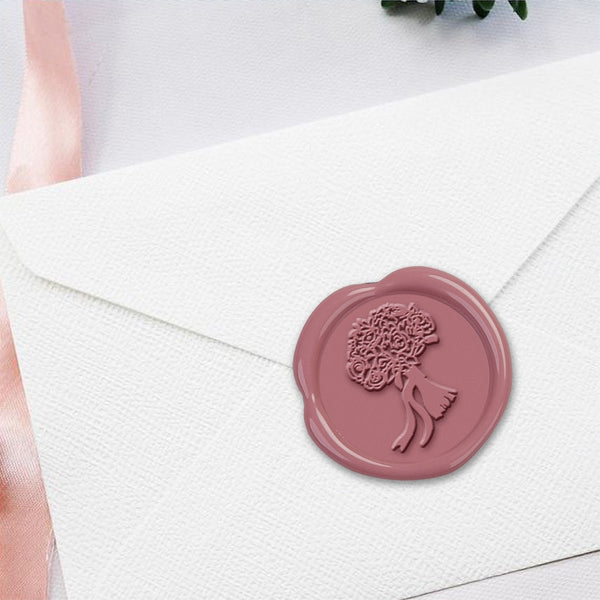 Wedding Bouquet Hand Pressed Wedding Motif Adhesive Wax Seals #8501 - Nostalgic Impressions