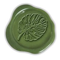 Monstera Leaf Hand Pressed Adhesive Wax Seals #8503 - Nostalgic Impressions