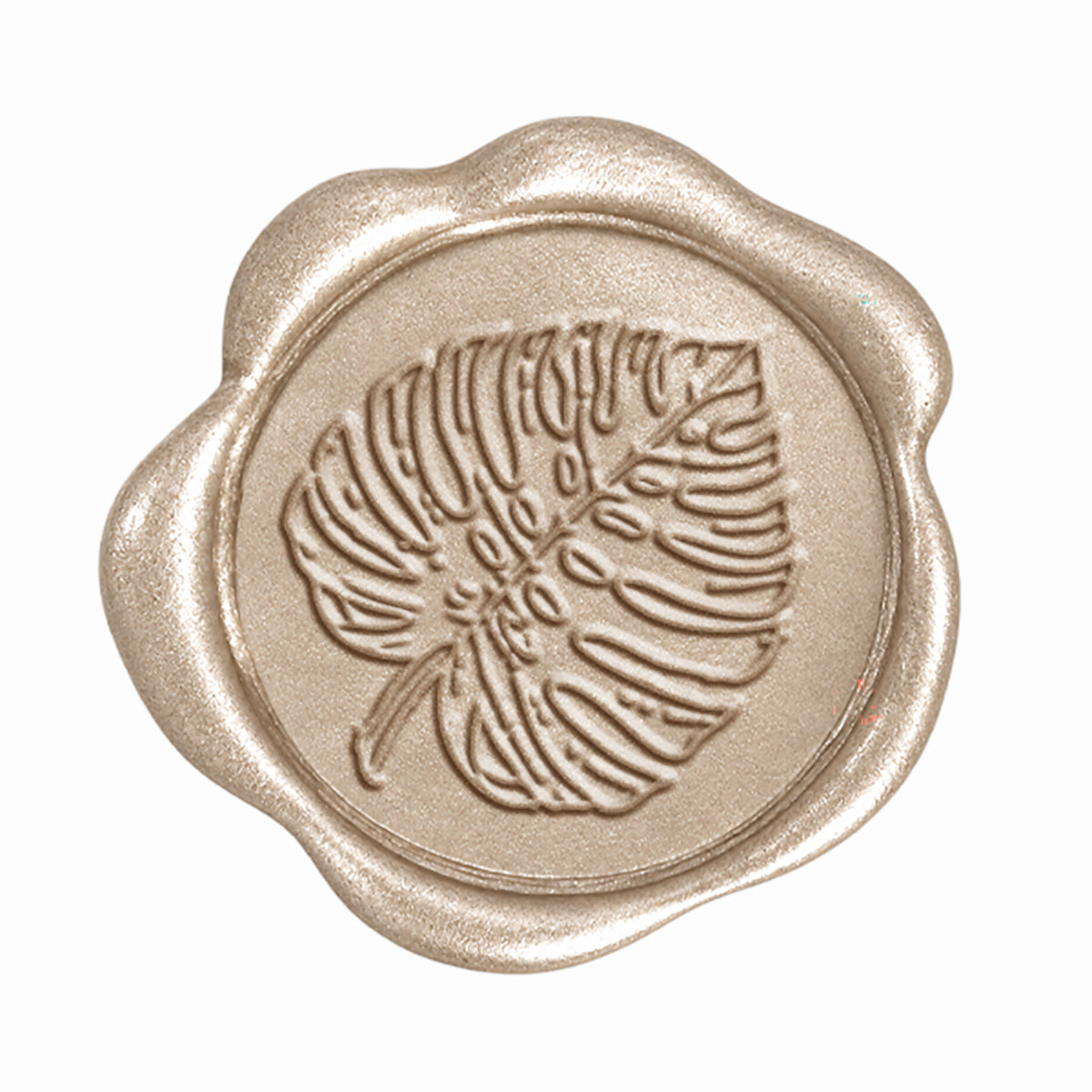 Monstera Leaf Hand Pressed Adhesive Wax Seals #8503