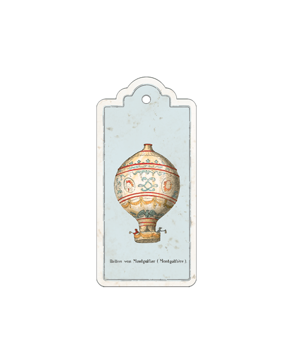 Montgolfier Italian Gift Tags with String - Pack of 4 - Nostalgic Impressions