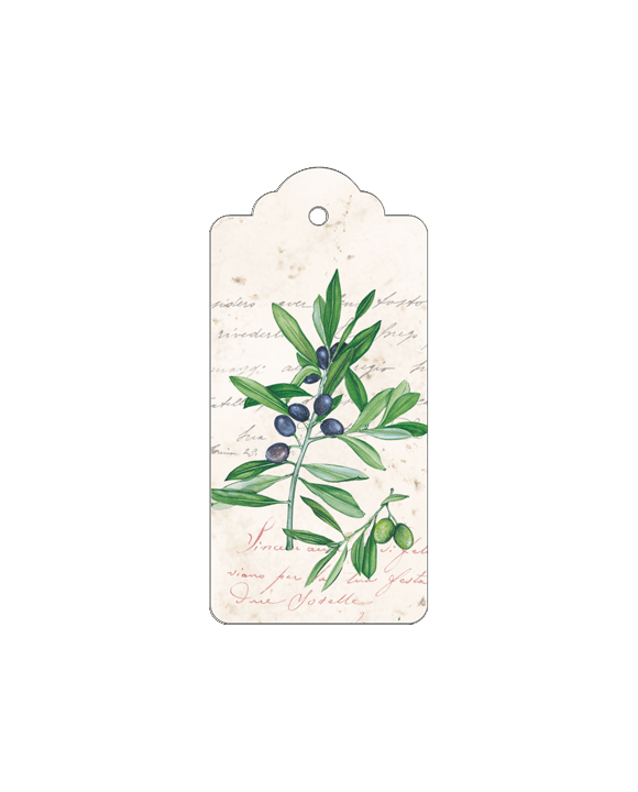 Olives Italian Gift Tags with String - Pack of 4 - Nostalgic Impressions