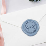 Intrigue Wedding Monogram Adhesive Wax Seals #8704 Bundle with Stamp - Nostalgic Impressions