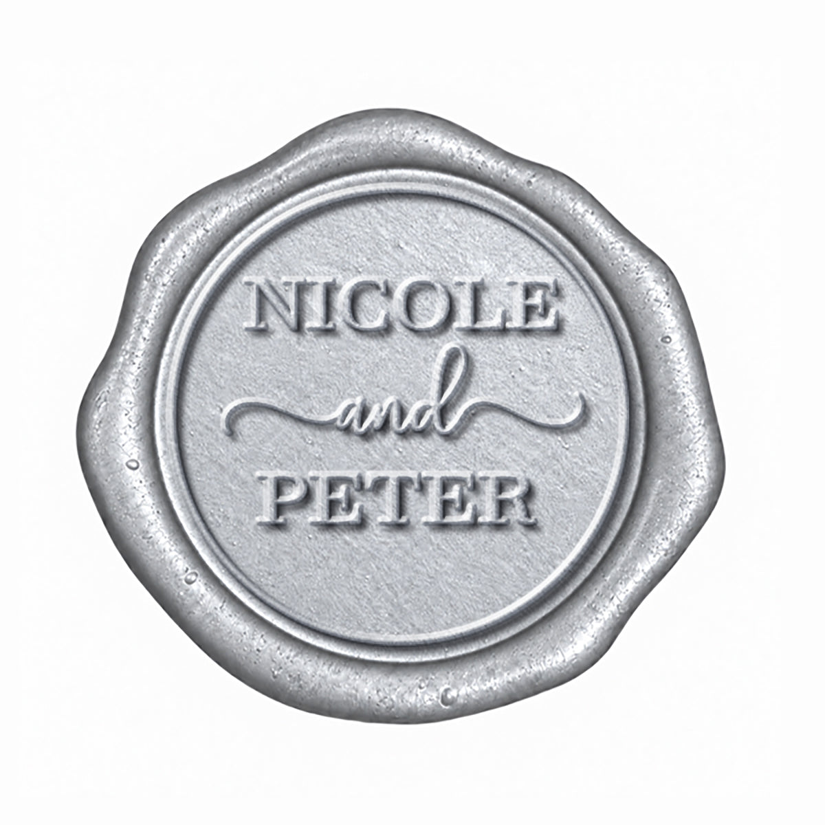 Perfect Couple Wedding Monogram Adhesive Wax Seals #8730 bundle with stamp