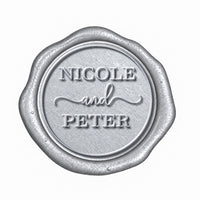 Perfect Couple Wedding Monogram Adhesive Wax Seals #8730 bundle with stamp