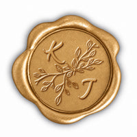 Perpetua Wedding Monogram Adhesive Wax Seals #8813 Bundle with Stamp