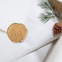 In The Woods Adhesive Christmas Wax Seal Stickers 8PK - Hand Pressed 1 1/4" - Nostalgic Impressions