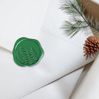 In The Woods Adhesive Christmas Wax Seal Stickers 8PK - Hand Pressed 1 1/4" - Nostalgic Impressions