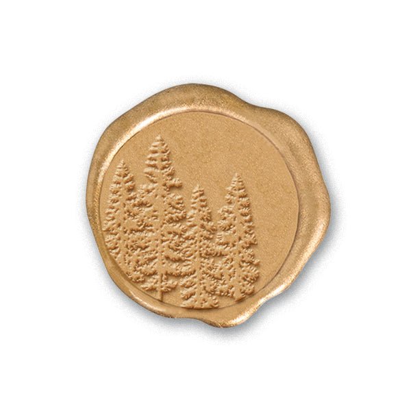 In The Woods Adhesive Christmas Wax Seal Stickers 8PK - Hand Pressed 1 1/4" - Nostalgic Impressions