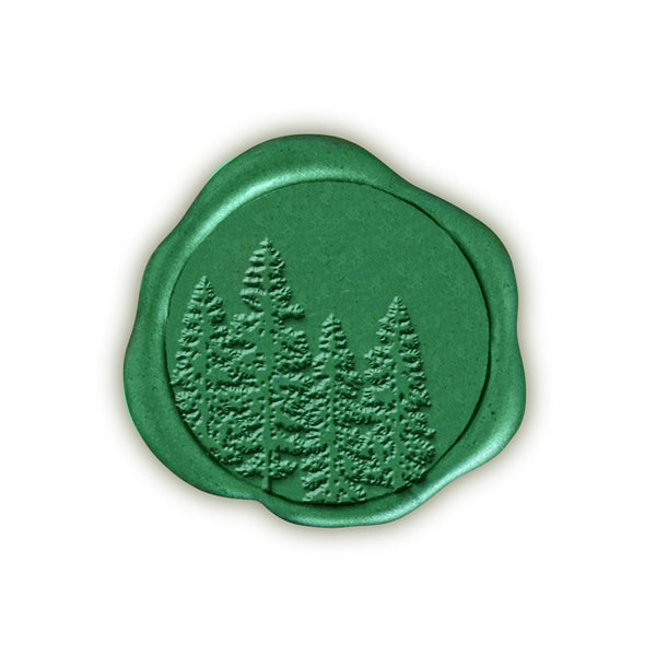 In The Woods Adhesive Christmas Wax Seal Stickers 8PK - Hand Pressed 1 1/4"