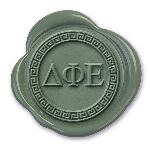 Greek Letters Adhesive Wax Seals #8825 Bundle with Stamp - Nostalgic Impressions