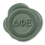 Greek Letters Adhesive Wax Seals #8825 Bundle with Stamp