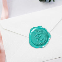 Half Vine Single Initial Adhesive Wax Seals #8826 Bundle with Stamp - Nostalgic Impressions