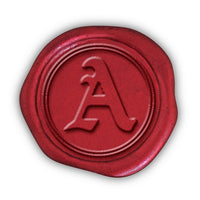 Old English Single Initial Adhesive Wax Seals #8828 Bundle with Stamp - Nostalgic Impressions