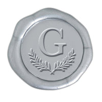 Pine Branch Single Initial Adhesive Wax Seals #8829 Bundle with Stamp - Nostalgic Impressions