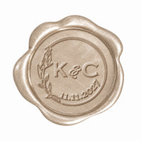 Symphony Wedding Monogram Adhesive Wax Seals #8904 Bundle with Stamp