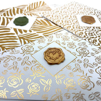 Gold Foil Detail with Wax Seal by Nostalgic Impressions