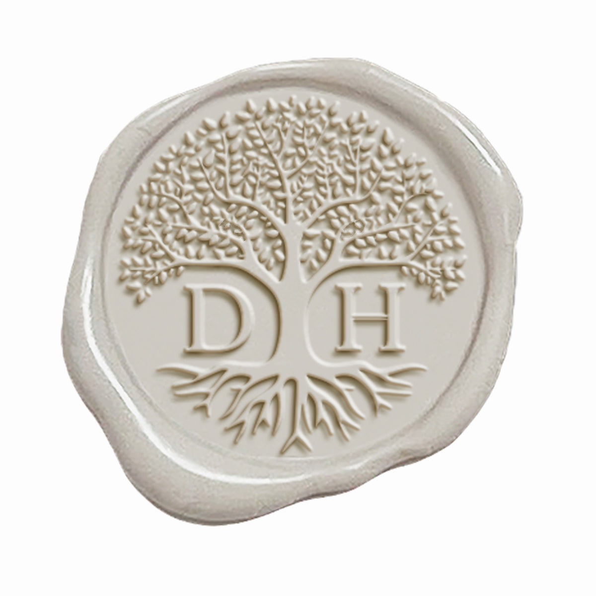 Banyan Tree Wedding Monogram Adhesive Wax Seals #9004 bundle with Stamp