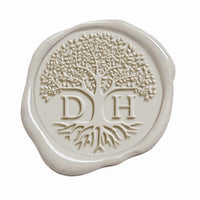 Banyan Tree Wedding Monogram Adhesive Wax Seals #9004 bundle with Stamp