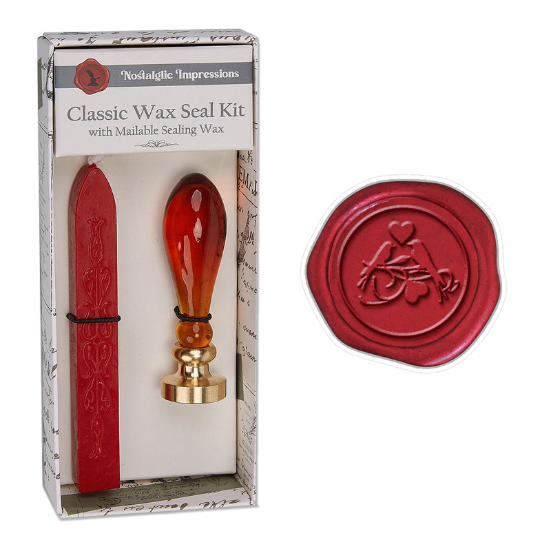 Murano Glass Handle Wax Seal Kit with popular symbols