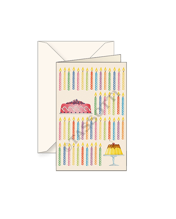 Birthday Small Note Cards with envelope 3x4 - Set of 2 - Nostalgic Impressions