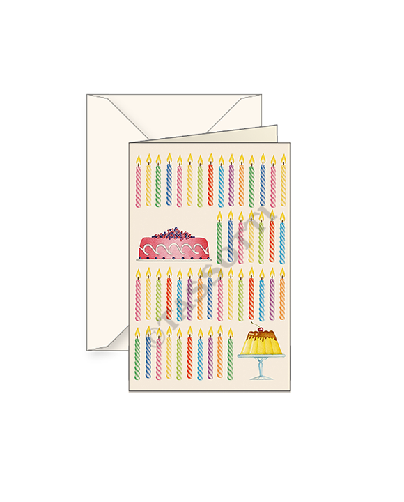 Birthday Small Note Cards with envelope 3x4 - Set of 2