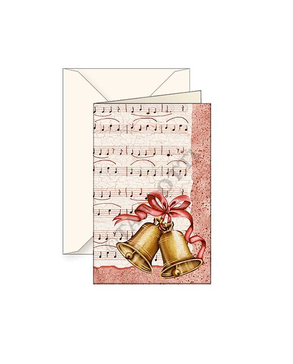 Christmas Melodies Gift Enclosure Cards with envelope - Set of 2 - Nostalgic Impressions