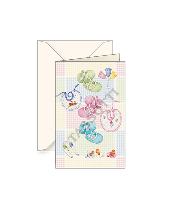 Baby Small Note Cards with envelope 3x4 - Set of 2 - Nostalgic Impressions