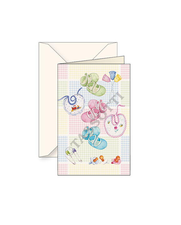 Baby Small Note Cards with envelope 3x4 - Set of 2