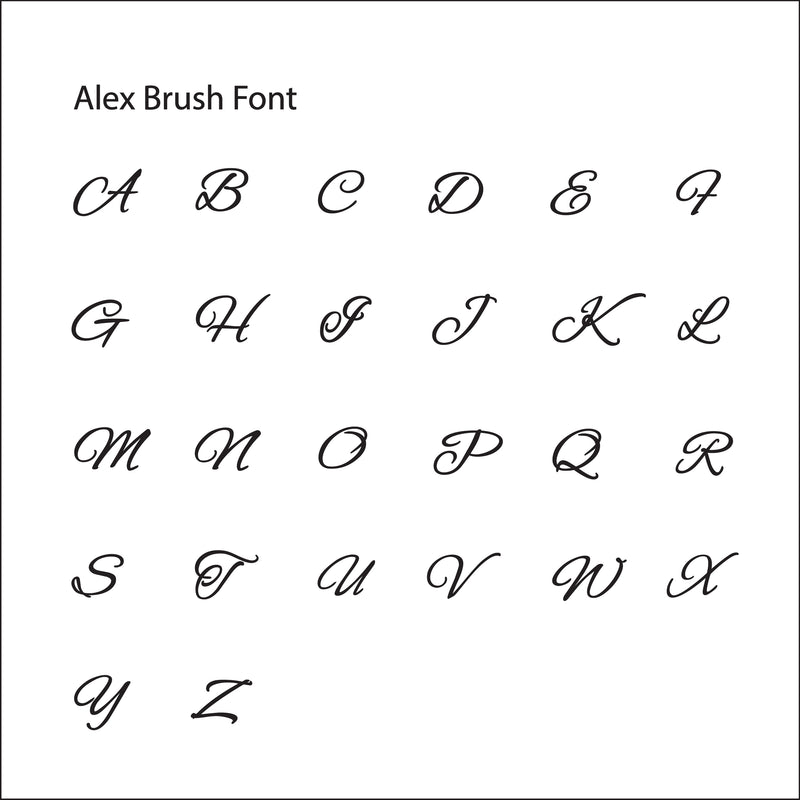 Alex Brush Font Chart - Nostalgic Impressions