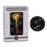 Black Premium Sealing Wax Beads by Color with spoon