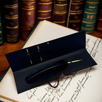 Colorful Feather Ballpoint Pen with 2 refills in folder