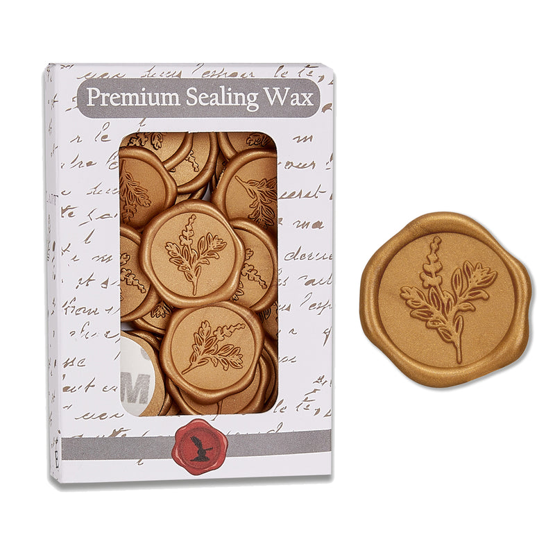 Botanical Wedding Adhesive Wax Seal Quick-Ship Stickers 25PK