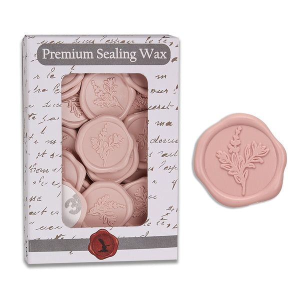 Botanical Wedding Adhesive Wax Seal Quick - Ship Stickers 25PK - 7 Colors - Nostalgic Impressions