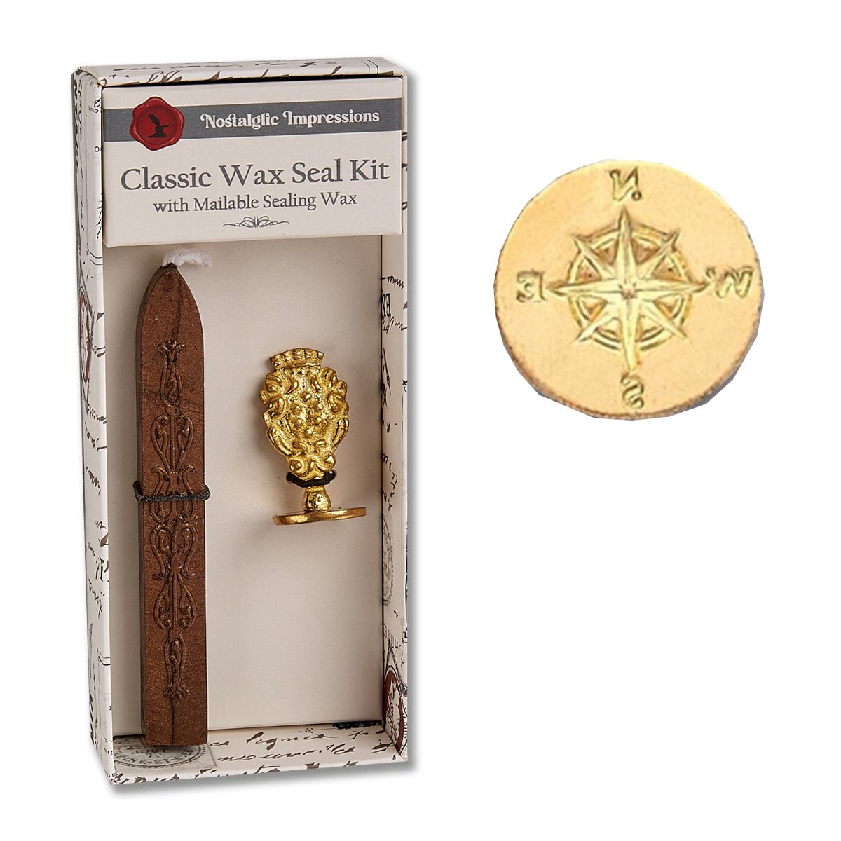 Wax Seal Gift Set Kit with popular symbols - choice of design - Nostalgic Impressions
