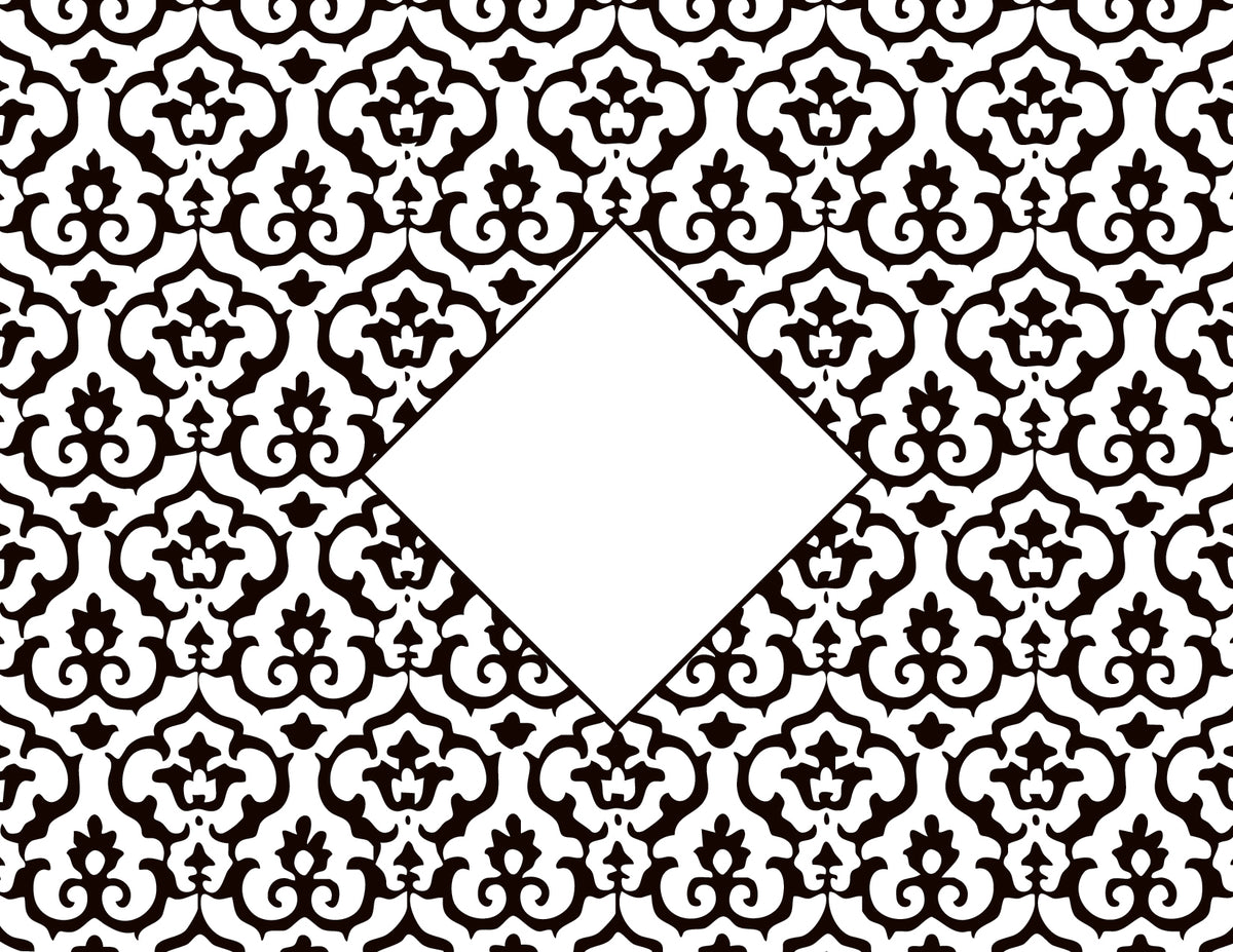 Personalized Intertwined Victorian Monogram Foil Note Cards with Envelopes (Set of 8)