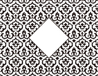 Personalized Intertwined Victorian Monogram Foil Note Cards with Envelopes (Set of 8)