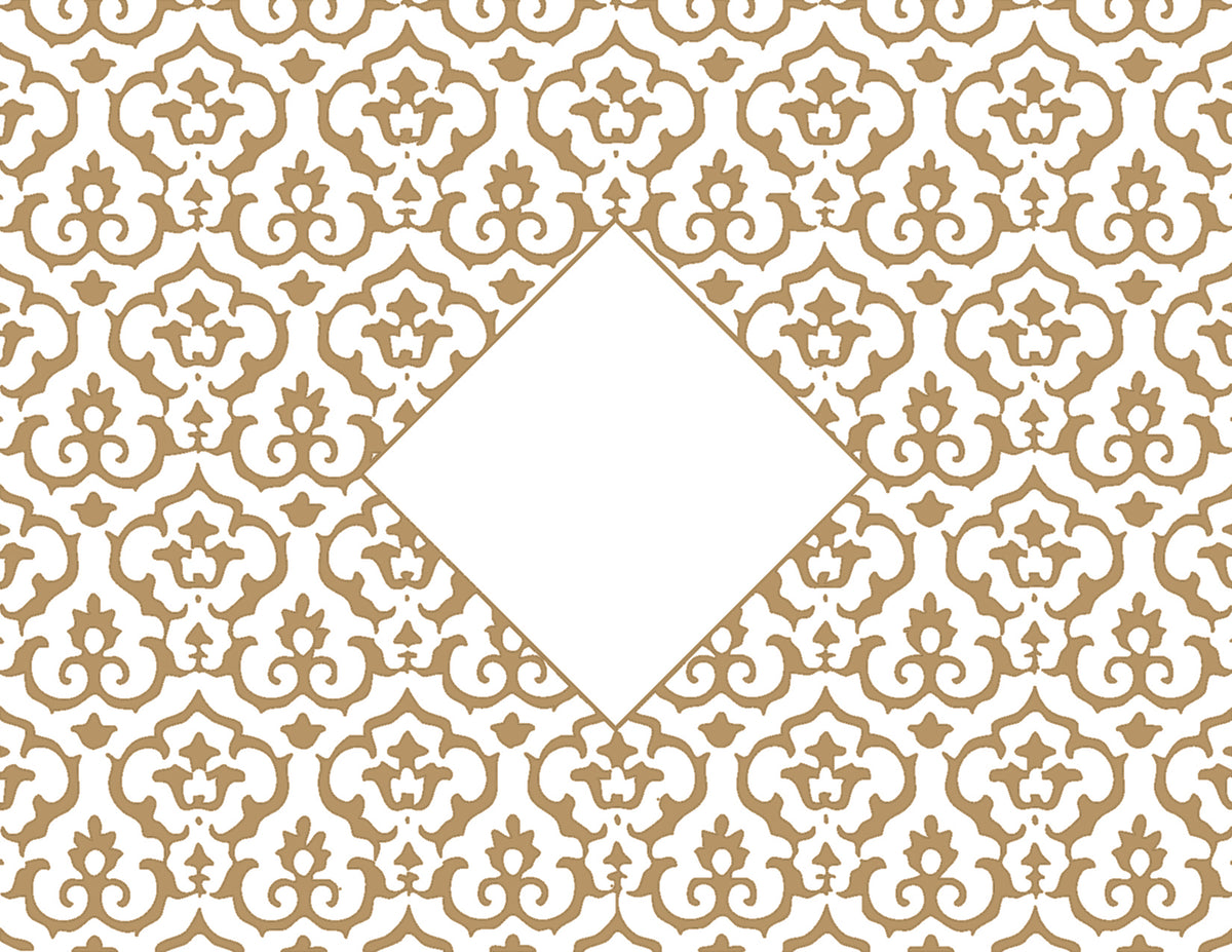 Personalized Intertwined Victorian Monogram Foil Note Cards with Envelopes (Set of 8)