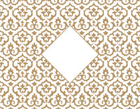 Personalized Intertwined Victorian Monogram Foil Note Cards with Envelopes (Set of 8)
